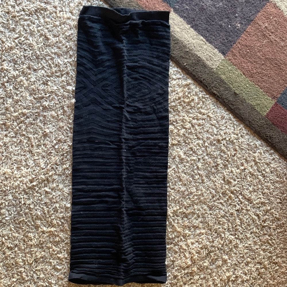 Black tube dress.